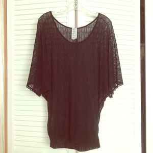Free people black transparent top
